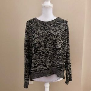 360 Cashmere Pleat Back Oversized Wool and Cashmere Sweater Large